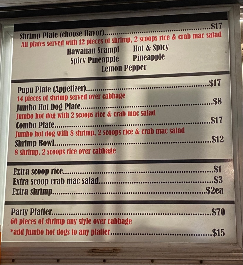 Geste Shrimp Truck Menu - Image 1